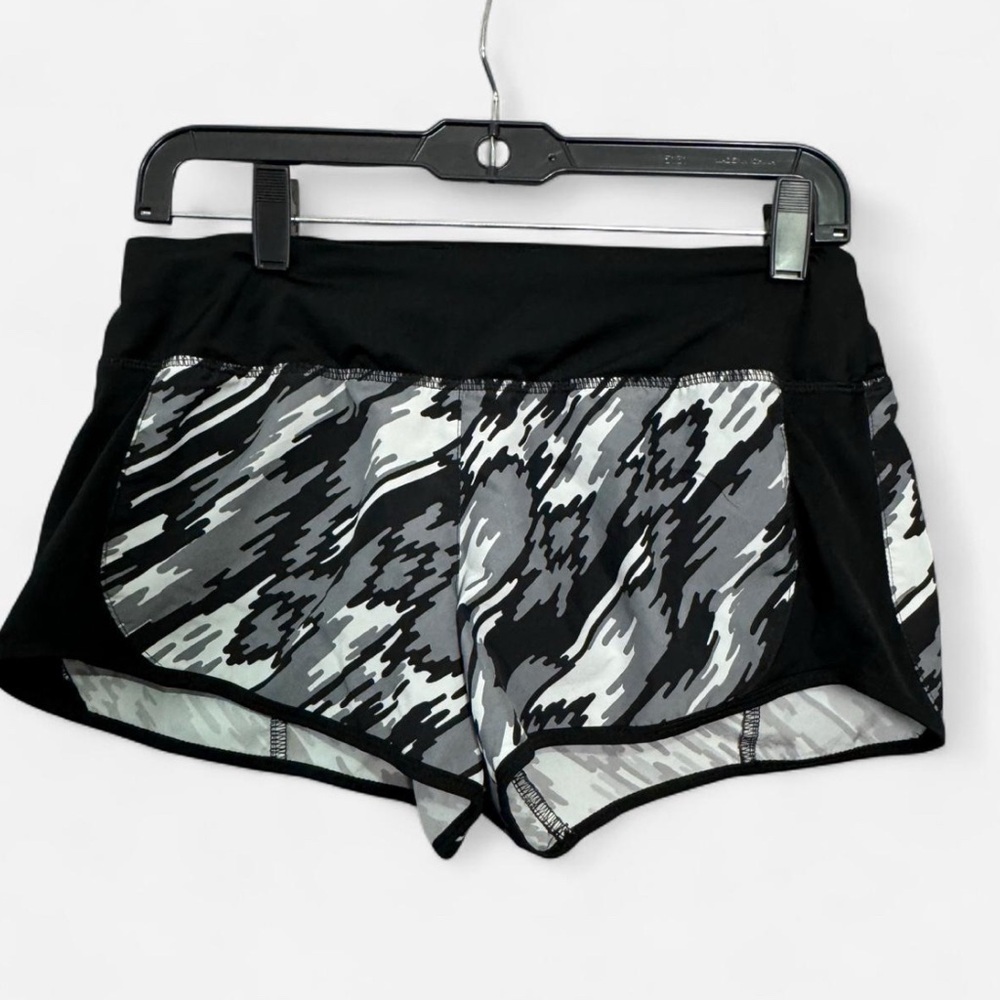 Nike Dri-Fit Running Shorts S Black White Abstract Camo Athleisure Gym Active